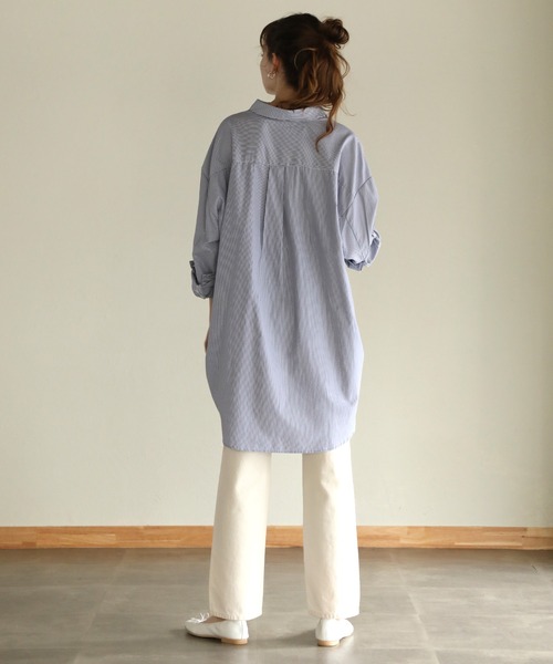 ストライプシャツチュニック（シャツ/ブラウス）｜aity（アイティ）