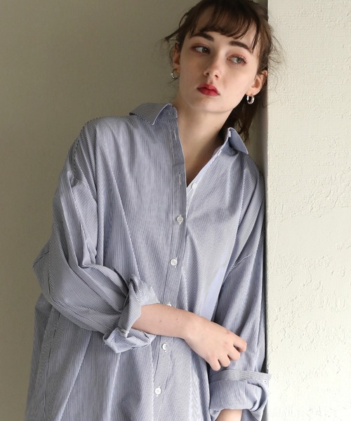 ストライプシャツチュニック（シャツ/ブラウス）｜aity（アイティ）