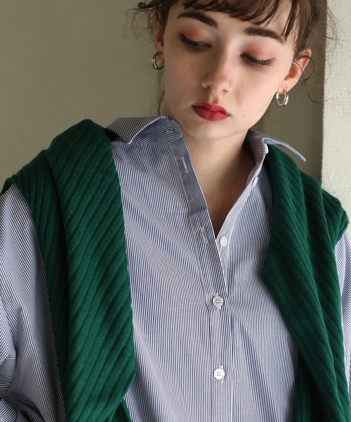 ストライプシャツチュニック（シャツ/ブラウス）｜aity（アイティ）