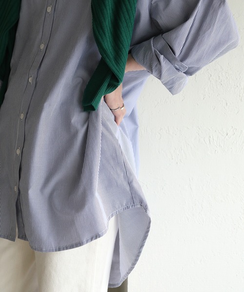 ストライプシャツチュニック（シャツ/ブラウス）｜aity（アイティ）