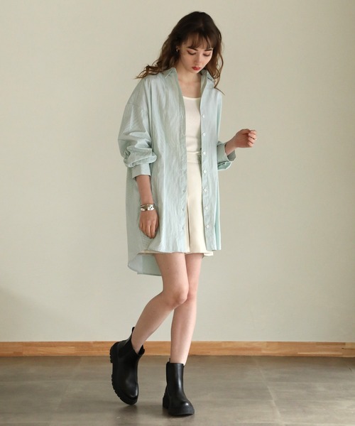 ストライプシャツチュニック（シャツ/ブラウス）｜aity（アイティ）