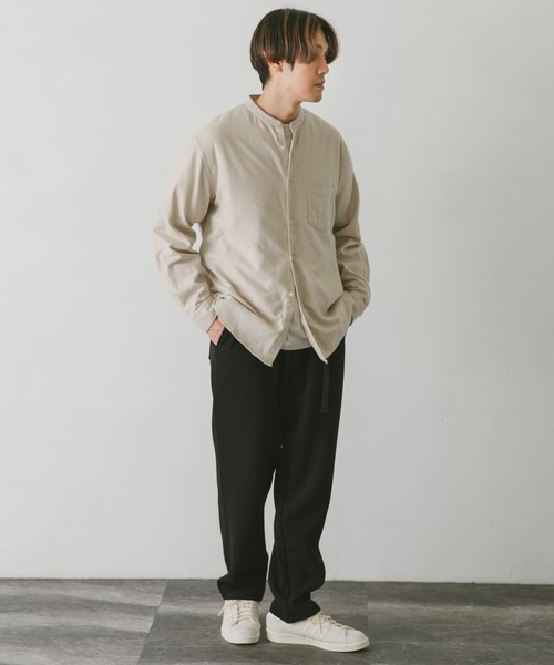 URBAN RESEARCH DOORS（アーバンリサーチドアーズ）の「ネルバンドカラーシャツ（シャツ/ブラウス・メンズ・チャコールグレー/ブラウン系その他/ライトベージュ/グリーン/グリーン系その他・MEDIUM/LARGE）」の11枚目の写真