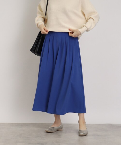 DRESKIP（ドレスキップ）の「◆【楽してきれい見えが叶うアイテム！】カルゼタックスカ－チョ（その他パンツ・レディース・ブラック/ライトブルー/ナチュラル/イエロー・02/03/04）」の4枚目の写真