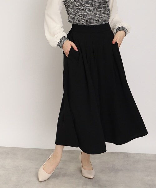 DRESKIP（ドレスキップ）の「◆【楽してきれい見えが叶うアイテム！】カルゼタックスカ－チョ（その他パンツ・レディース・ブラック/ライトブルー/ナチュラル/イエロー・02/03/04）」の2枚目の写真