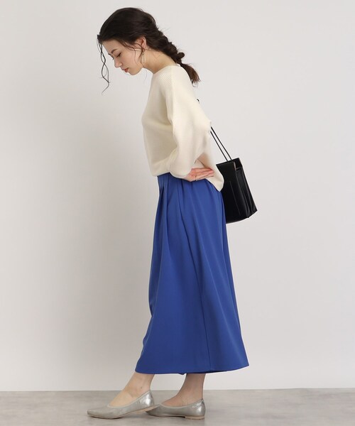 DRESKIP（ドレスキップ）の「◆【楽してきれい見えが叶うアイテム！】カルゼタックスカ－チョ（その他パンツ・レディース・ブラック/ライトブルー/ナチュラル/イエロー・02/03/04）」の16枚目の写真