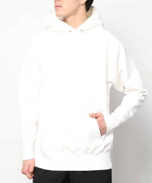 ATON（エイトン）の「ATON (エイトン) GARMENT DYE URAKE | HOODIE（パーカー・メンズ・ホワイト/ブラック・4/6/2）」の7枚目の写真