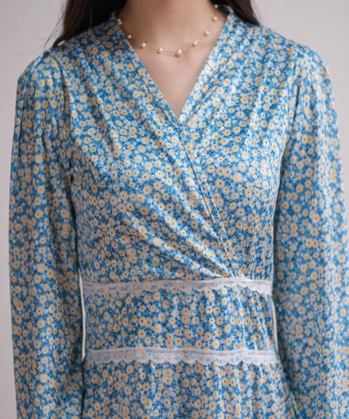 gossip!ロサンゼルス(ゴシップロサンゼルス)の「フラワープリントスプリングワンピース(ワンピース・レディース・ブルー/ラベンダー・S/M)」の17枚目の写真