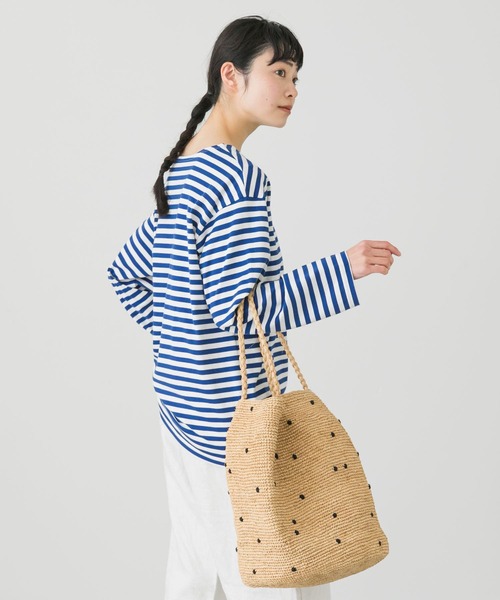 かぐれ（カグレ）の「ボーダーロングカットソー（Tシャツ/カットソー・レディース・ブラック/レッド/ブルー・FREE）」の19枚目の写真