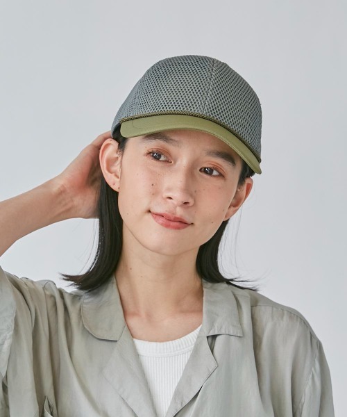 OVERRIDE（オーバーライド）の「OVERRIDE  HEXAGON MESH CAP SG（キャップ・レディース・ブルー/オリーブ/ネイビー・57~59cm）」の4枚目の写真