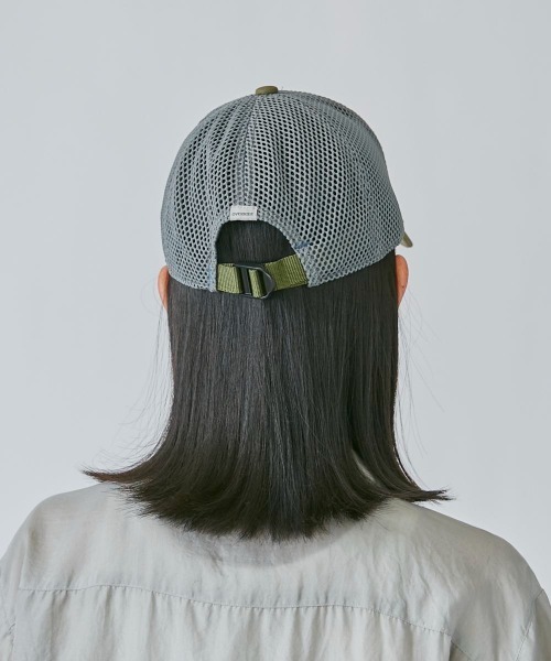 OVERRIDE（オーバーライド）の「OVERRIDE  HEXAGON MESH CAP SG（キャップ・レディース・ブルー/オリーブ/ネイビー・57~59cm）」の6枚目の写真