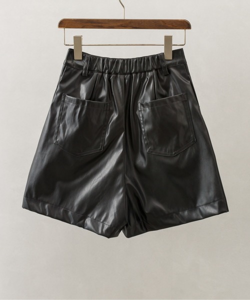 SpRay（スプレイ）の「エコレザーショーパン（その他パンツ・レディース・ブラック/ダークブラウン・FREE）」の5枚目の写真