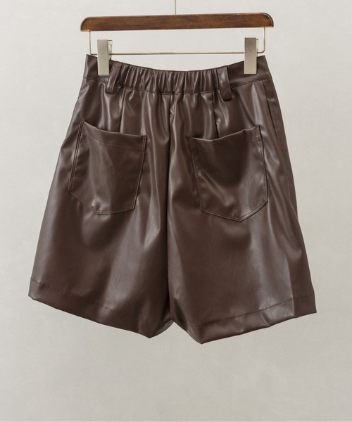 SpRay（スプレイ）の「エコレザーショーパン（その他パンツ・レディース・ブラック/ダークブラウン・FREE）」の7枚目の写真