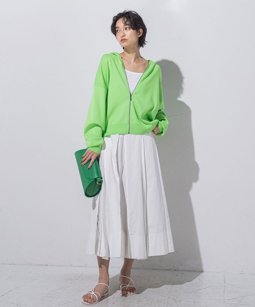 MAYSON GREY(メイソングレイ)の「【BIOGRACE】フーディジップニット(ニット/セーター・レディース・イエロー/ピンク/グリーン/ライトブルー・S/M)」の13枚目の写真