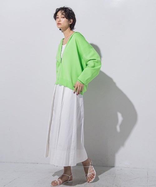 MAYSON GREY(メイソングレイ)の「【BIOGRACE】フーディジップニット(ニット/セーター・レディース・イエロー/ピンク/グリーン/ライトブルー・S/M)」の16枚目の写真