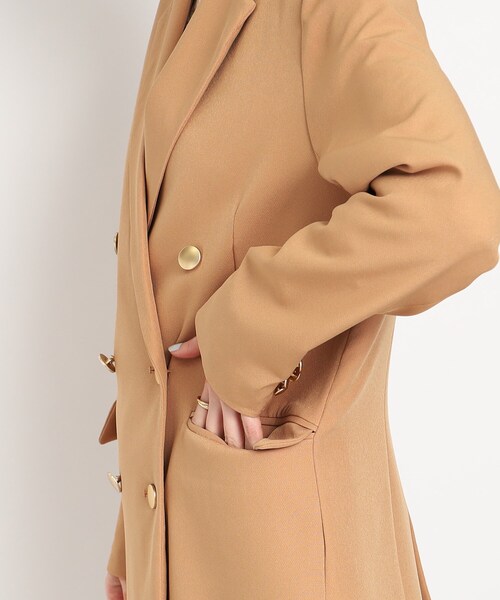 DRESKIP（ドレスキップ）の「◆【ON・OFF問わず羽織ればキマる】ゴールドボタン テーラード ジャケット（テーラードジャケット・レディース・ベージュ/ネイビー・02/03）」の12枚目の写真