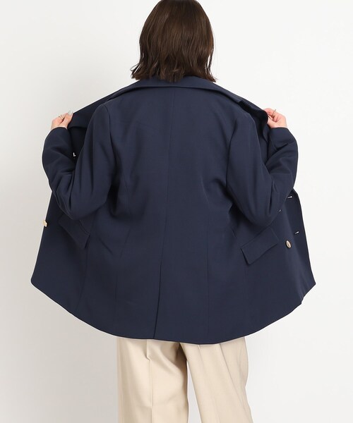 DRESKIP（ドレスキップ）の「◆【ON・OFF問わず羽織ればキマる】ゴールドボタン テーラード ジャケット（テーラードジャケット・レディース・ベージュ/ネイビー・02/03）」の7枚目の写真