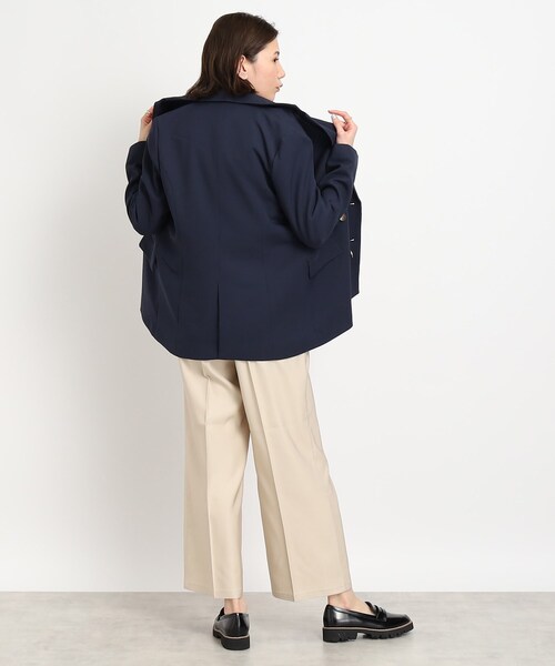 DRESKIP（ドレスキップ）の「◆【ON・OFF問わず羽織ればキマる】ゴールドボタン テーラード ジャケット（テーラードジャケット・レディース・ベージュ/ネイビー・02/03）」の21枚目の写真