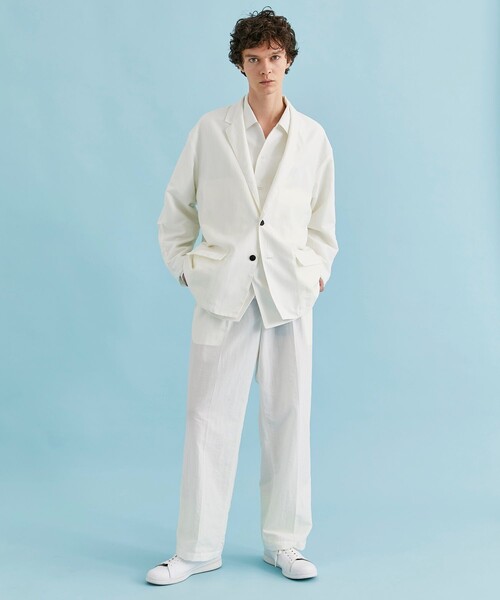 CITY TOKYO（シティトウキョウ）の「撥水バルキージャケット（テーラードジャケット・メンズ・ホワイト/ダークグレー・1/2）」の5枚目の写真