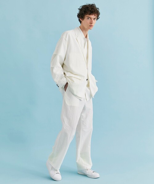 CITY TOKYO（シティトウキョウ）の「撥水バルキージャケット（テーラードジャケット・メンズ・ホワイト/ダークグレー・1/2）」の6枚目の写真