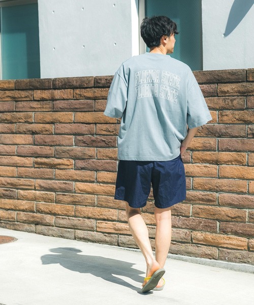 coca（coca）（コカ）の「メンズバッグカレッジプリントTシャツ（Tシャツ/カットソー・メンズ・ライトブルー/ホワイト・M/L/XL）」の7枚目の写真