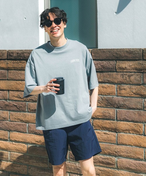 coca（coca）（コカ）の「メンズバッグカレッジプリントTシャツ（Tシャツ/カットソー・メンズ・ライトブルー/ホワイト・M/L/XL）」の8枚目の写真