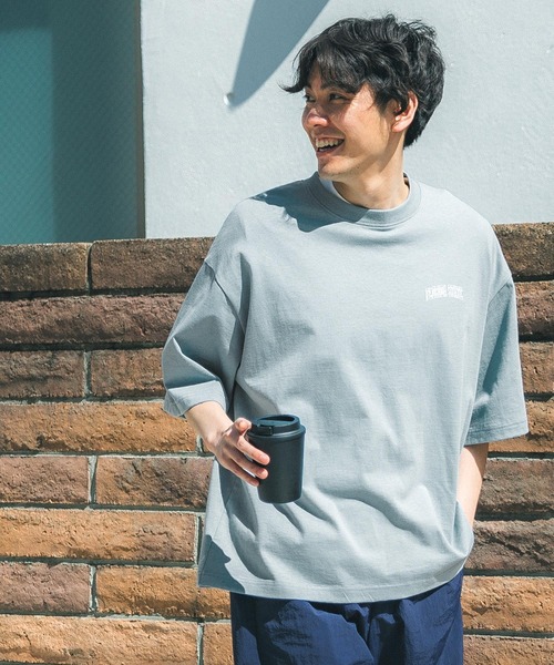 coca（coca）（コカ）の「メンズバッグカレッジプリントTシャツ（Tシャツ/カットソー・メンズ・ライトブルー/ホワイト・M/L/XL）」の9枚目の写真