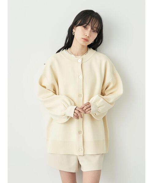 earth music&ecology（アースミュージックアンドエコロジー）の「スポンディッシュミドル丈カーディガン（カーディガン/ボレロ・レディース・イエロー/ブラック/アイボリー/ブルー・FREE）」の9枚目の写真