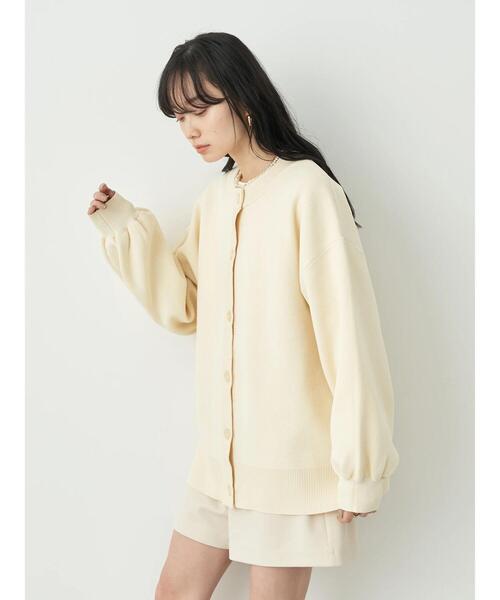 earth music&ecology（アースミュージックアンドエコロジー）の「スポンディッシュミドル丈カーディガン（カーディガン/ボレロ・レディース・イエロー/ブラック/アイボリー/ブルー・FREE）」の11枚目の写真