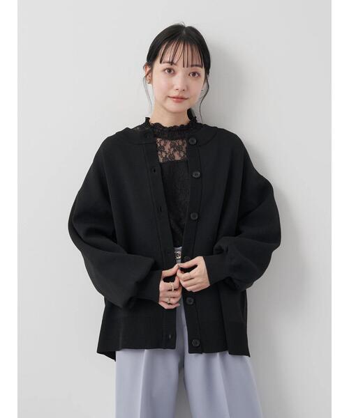 earth music&ecology（アースミュージックアンドエコロジー）の「スポンディッシュミドル丈カーディガン（カーディガン/ボレロ・レディース・イエロー/ブラック/アイボリー/ブルー・FREE）」の18枚目の写真