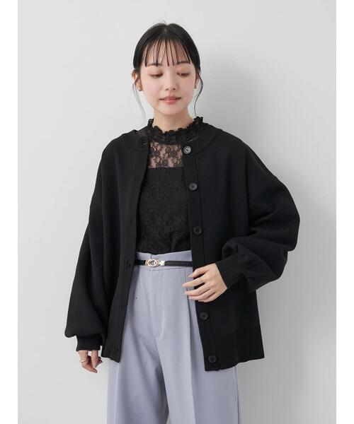 earth music&ecology（アースミュージックアンドエコロジー）の「スポンディッシュミドル丈カーディガン（カーディガン/ボレロ・レディース・イエロー/ブラック/アイボリー/ブルー・FREE）」の19枚目の写真