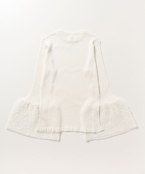 EZUMi（エズミ）の「EZUMI(エズミ) ベルスリーブニット（ニット/セーター・レディース・ブラック/ホワイト・F）」の4枚目の写真