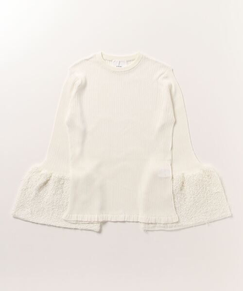 EZUMi（エズミ）の「EZUMI(エズミ) ベルスリーブニット（ニット/セーター・レディース・ブラック/ホワイト・F）」の8枚目の写真