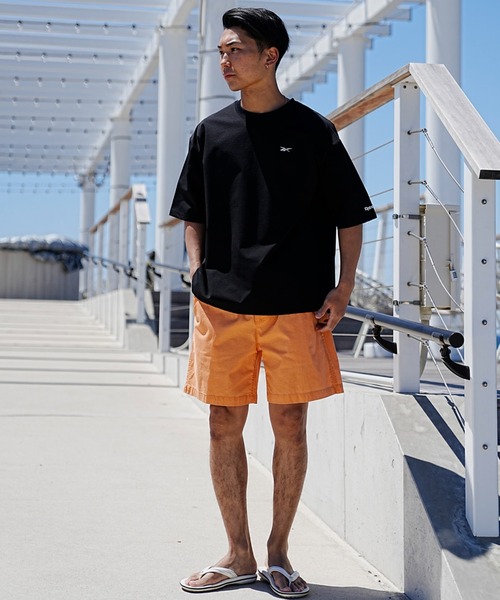 Reebok(リーボック)の「【ムラサキスポーツ限定】Reebok/リーボック ラッシュガード/水陸両用/セットアップ対応 Tシャツ ビックシルエット/無地ワンポイント 423911(ラッシュガード・メンズ・ベージュ/グリーン/ブラック/カーキ/ブラウン・M/L/XL)」の8枚目の写真