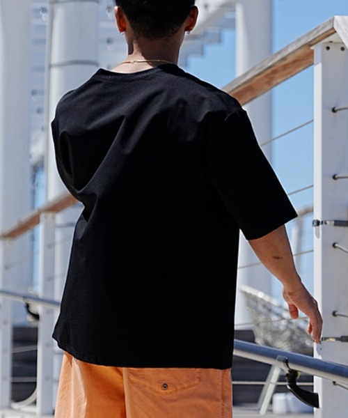 Reebok(リーボック)の「【ムラサキスポーツ限定】Reebok/リーボック ラッシュガード/水陸両用/セットアップ対応 Tシャツ ビックシルエット/無地ワンポイント 423911(ラッシュガード・メンズ・ベージュ/グリーン/ブラック/カーキ/ブラウン・M/L/XL)」の9枚目の写真