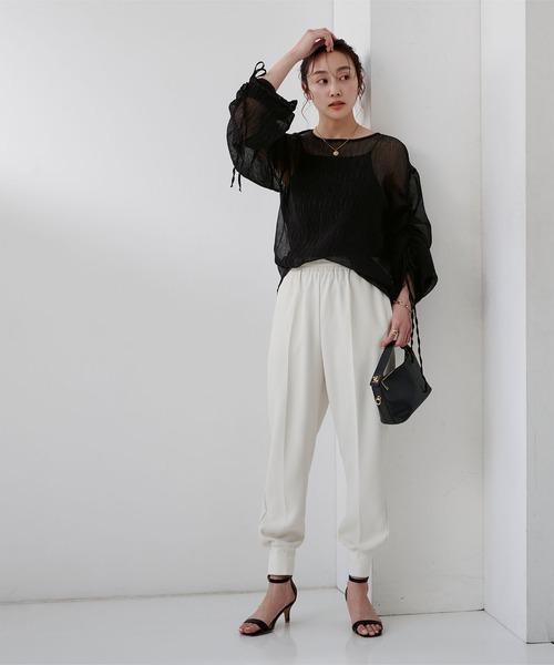 ｼｱｰﾌﾟﾘｰﾂ袖ﾄﾞﾛｽﾄﾌﾞﾗｳｽ