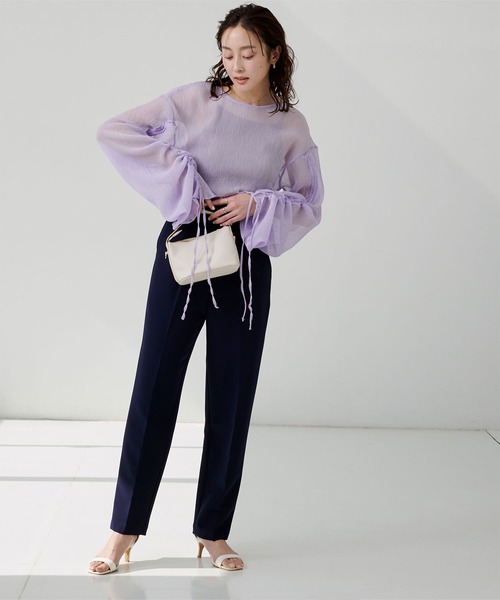 ｼｱｰﾌﾟﾘｰﾂ袖ﾄﾞﾛｽﾄﾌﾞﾗｳｽ