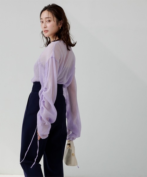 ｼｱｰﾌﾟﾘｰﾂ袖ﾄﾞﾛｽﾄﾌﾞﾗｳｽ