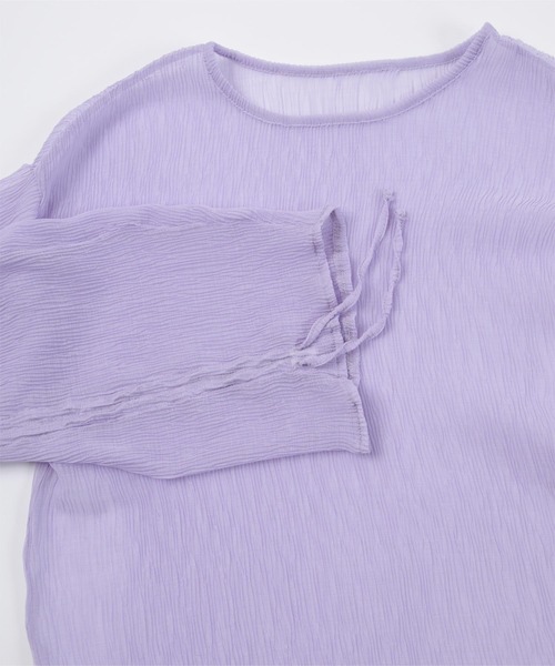 ｼｱｰﾌﾟﾘｰﾂ袖ﾄﾞﾛｽﾄﾌﾞﾗｳｽ