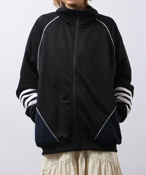 FUNALIVE（ファンアライブ）の「切り替えトラックジャケット（ブルゾン・メンズ・ブラック/ネイビー/サックスブルー・L/M）」の10枚目の写真