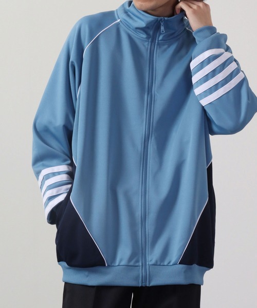 FUNALIVE（ファンアライブ）の「切り替えトラックジャケット（ブルゾン・メンズ・ブラック/ネイビー/サックスブルー・L/M）」の6枚目の写真