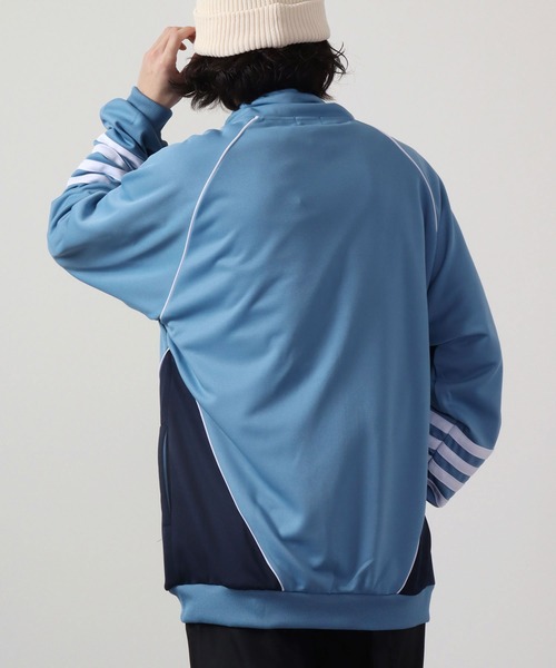 FUNALIVE（ファンアライブ）の「切り替えトラックジャケット（ブルゾン・メンズ・ブラック/ネイビー/サックスブルー・L/M）」の8枚目の写真
