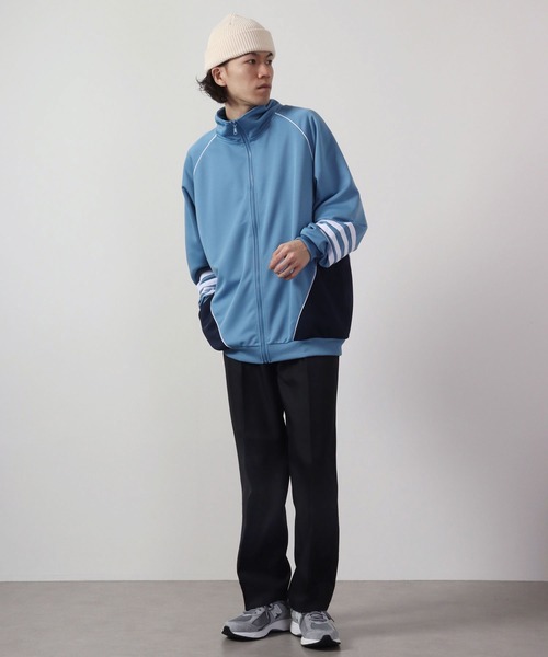 FUNALIVE（ファンアライブ）の「切り替えトラックジャケット（ブルゾン・メンズ・ブラック/ネイビー/サックスブルー・L/M）」の9枚目の写真