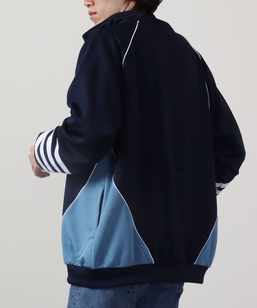 FUNALIVE（ファンアライブ）の「切り替えトラックジャケット（ブルゾン・メンズ・ブラック/ネイビー/サックスブルー・L/M）」の4枚目の写真