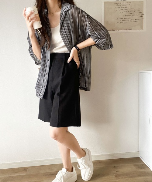 Java（ジャバ）の「《JaVa ジャバコラボ》大人の上級見え。レース開襟シャツ（シャツ/ブラウス・メンズ・ブラウン/ブラック/グリーン/グレー/レッド・X-LARGE/SMALL/MEDIUM/LARGE）」の9枚目の写真