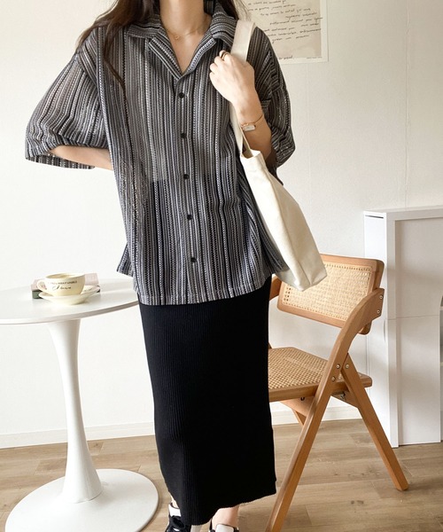 Java（ジャバ）の「《JaVa ジャバコラボ》大人の上級見え。レース開襟シャツ（シャツ/ブラウス・メンズ・ブラウン/ブラック/グリーン/グレー/レッド・X-LARGE/SMALL/MEDIUM/LARGE）」の22枚目の写真