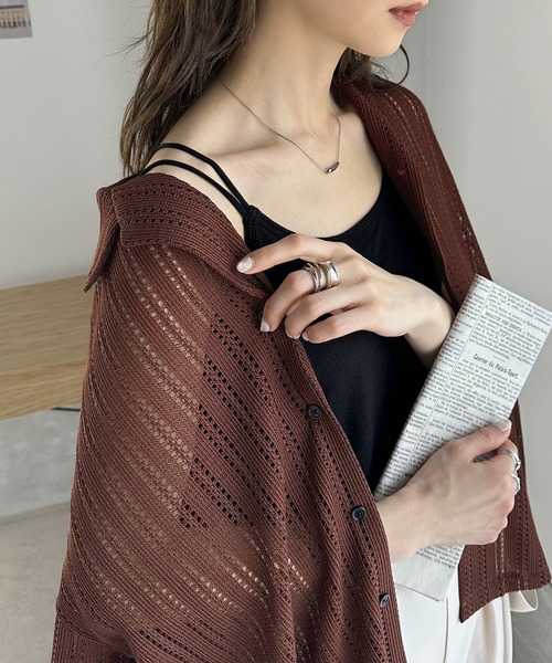 Java（ジャバ）の「《JaVa ジャバコラボ》大人の上級見え。レース開襟シャツ（シャツ/ブラウス・メンズ・ブラウン/ブラック/グリーン/グレー/レッド・X-LARGE/SMALL/MEDIUM/LARGE）」の8枚目の写真