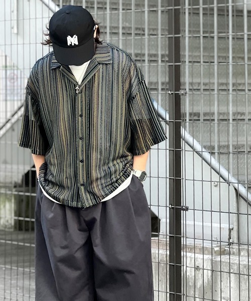 Java（ジャバ）の「《JaVa ジャバコラボ》大人の上級見え。レース開襟シャツ（シャツ/ブラウス・メンズ・ブラウン/ブラック/グリーン/グレー/レッド・X-LARGE/SMALL/MEDIUM/LARGE）」の20枚目の写真