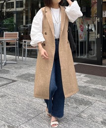 Chez toi | BACK異素材ジレコート(その他アウター)