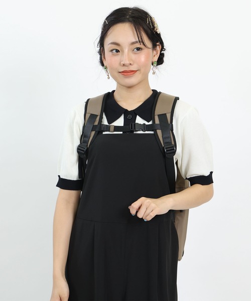 MARY QUANT(マリークワント)の「シンプルナイロン リュック(バックパック/リュック・レディース・ブラック/グレージュ・FREE)」の7枚目の写真