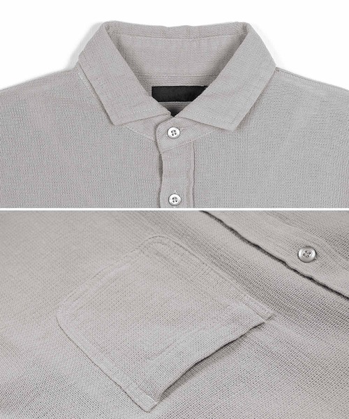 jiggys shop（ジギーズショップ）の「ストレッチ綿麻 長袖パナマ リネンシャツ（シャツ/ブラウス・メンズ・ブルー系その他/グレー系その他2/ブルー系その他3/グレー系その他4/ブルー系その他2/ベージュ系その他/ホワイト系その他/グレー系その他/グレー系その他3/ホワイト系その他2・MEDIUM/X-LARGE/SMALL/LARGE）」の21枚目の写真